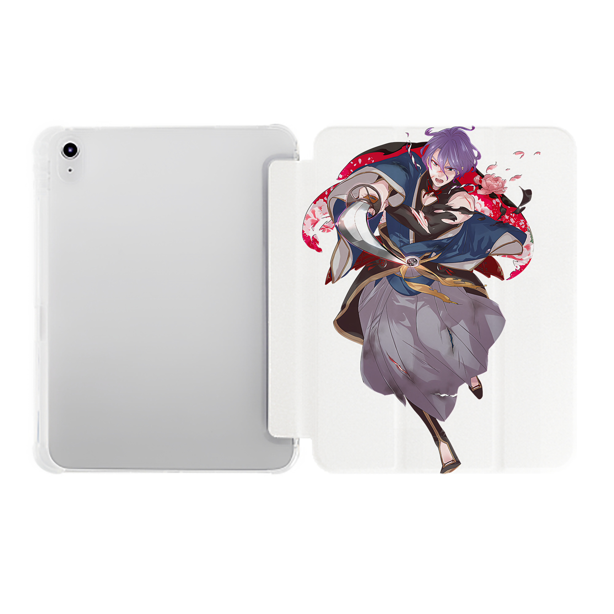 （画像用） 刀剣乱舞 Touken Ranbu IPad ケース ペン収納付き 三つ折りスタンド PUレザー×シリコン 対応機種9.5/10.5/10.9インチ